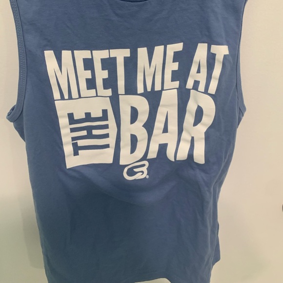 CycleBar Periwinkle Meet Me At The Bar Muscle Tee - Picture 2 of 3